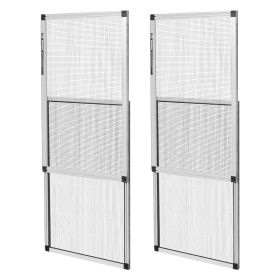 Adjustable Window Screen, 15" H x 21" - 40" W, 2 Packs Expandable Windows Screens with Aluminum Frame and Durable Mesh