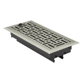 4 x 10 Inch Floor Registers, 2-Pack Vent Grilles, HVAC Heavy-Duty Walkable Iron Floor Vents