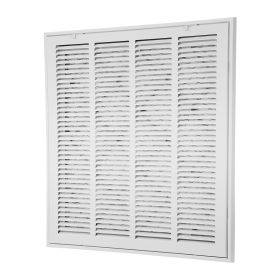 Return Air Filter Grille, Fits W20 x H20in Duct Opening Size, Filter Included, Return Air Vent Cover for Wall