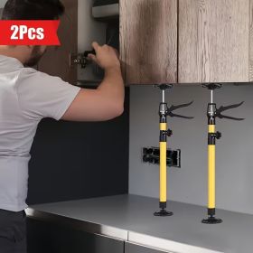 2 Pack Adjustable Support Rod, Telescoping Cabinet Jack with 22-47 Inch Height Range, Anti Slip Installation Tool for Cabinets, Drywall