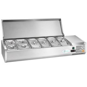 59" Commercial Refrigerated Prep Station, 2.1 Cu.Ft, Stainless Lid, R290 ETL