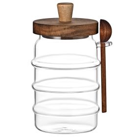 1 Pcs 18.5 OZ Glass Coffee Jars With Spoons, Candy Jars, Biscuit Jars, Storage Jars, Tea Jars, Snack Jars, Seasoning Jars, Salt Jars, Pepper Jars