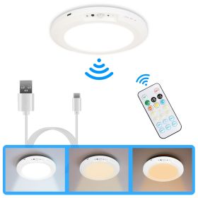 Magnetic Flush Ceiling Light Rechargeable Motion Sensor Ceiling Light Wireless Ceiling Light with Timer Remote Stepless Dimmable for Closet Stair