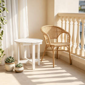 Weather-Resistant Waterproof HIPS Adirondack Side Table Outdoor Coffee Table with Smooth Surface for Garden Lawn Poolside