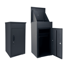 Package Delivery Box for Outside, Cold-Rolled Steel Delivery Box for Packages & Mails, Anti-Theft Lockable Large Mailbox for Porch, House, Curbsi