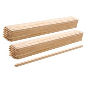Wooden Garden Stakes, 50 Pcs 36x0.75x0.75 in Survey Grading Stakes, Garden Ground Stake with Sharp Point, Fir Wood Plant Support Stake