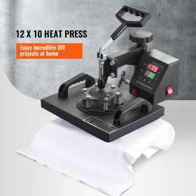 Heat Press, 12x10Inch T-Shirt Press Machine, T-shirt Press Heat Press 30x23cm Printing Machine Heat Transfer Sublimation Machine for T-shirts