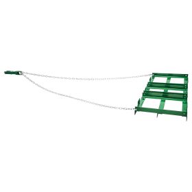 Drag Harrow, 4 ft Heavy Duty Tow Behind Drag Harrow with Adjustable Bars & 72 in Chain, Driveway Grader Landscape Rake for ATV, UTV, Tractor