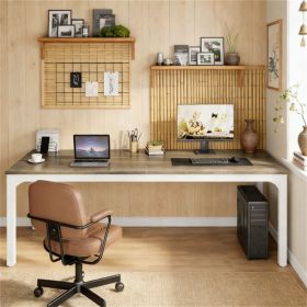 200 Cm Double Computer Desk Office Desk - Large Workstation for Home And Business Use