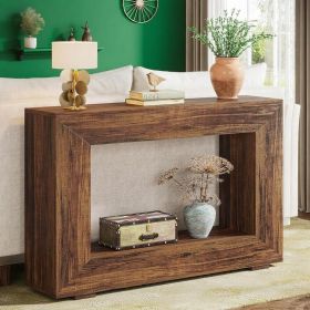 120 Cm Landhaus Style Console Table with Storage for Entrance Area Wooden Sofa Table for Home Decor