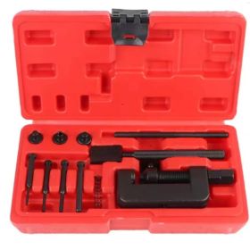 13-Piece Motorcycle Bike ATV Chain Breaker & Riveting Tool Kit CR-V Steel Storage Case Fits #35 - #630 Chains (Option: asshown)