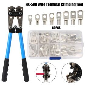 Nose Peephle Copper Terminal SC60PCS+ Pliers Set (Option: asshown)