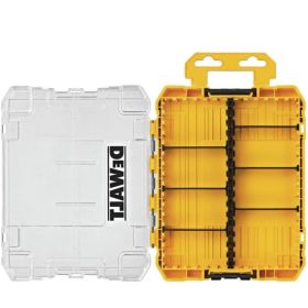 Medium 8-Compartments Small Parts Organizer Portable Tough Case Screw Organizer Toolbox With Customizable Dividers (Option: Yellow)