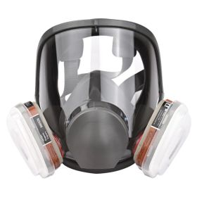 Reusable Full Face Cover 16 In 1 Gas Cover Organic Vapor Respirator For Painting Machine Polishing Welding Work Protection (Option: asshown)