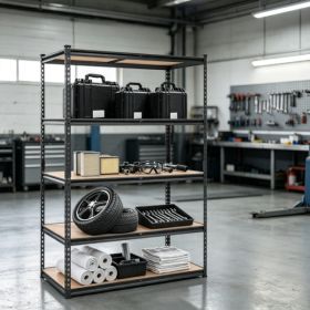 48inch L X 24inch W X 72inch H Heavy Duty Garage Shelves, 5-Tier Adjustable Utility Rack With 2000 Lbs Capacity (Option: 50030376)