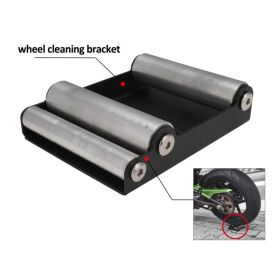 Motorcycle Wheel Cleaning Stand With Motorcycle Bike Cleaning Brush Kit, Cleaning Wash Kit With Storage Bag For Tire Cleaning, Chain Lubrication, (Option: Motorcyclewheelcleaningholder)