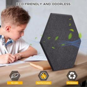 6" Hexagon Sound Panels, 9mm Thick Acoustic Panels, Polyester Fiber Wall Tiles, 12-Pack For Home Studio/Office Noise Reduction (Option: asshown)