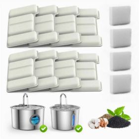 8Pcs Stainless Steel Pet Water Fountain Filters | Pet Water Fountain Filters 8-Pack Replacement Filters With 4 Sponge Filters For Stainless Steel (Option: PetWaterFountainFilters)