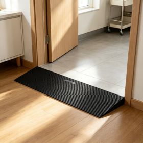 35.4inch Wide Rubber Threshold Ramp , Cuttable Wheelchair Slope (Option: 25255741)