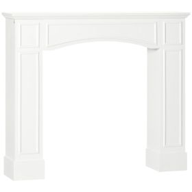 Modern Fireplace Mantel, Surround Mantels for Fireplace with Decorative Pattern Interior Width 29" White (Option: White-1215x290x675 mm)
