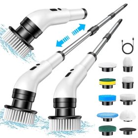 9 REPLACEABLE BRUSH HEADS FOR VERSATILE CLEANING (Option: asshown)