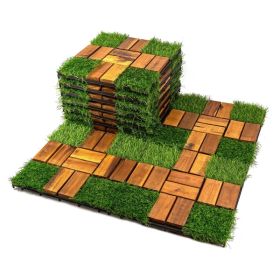 30PC 12inch*12inch High-quality Acacia Wood Modular Flooring, Model 057, Is Easy To Install And Enhances Your Home's Elegance And Comfort. (Option: 12inch12inch)