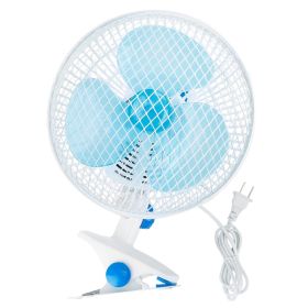 1Pc Clip On Fan For Summer Season 2 Speeds Quiet Clamp Fan Adjustable Tilt Auto Shaking Fan Wall Mount Personal Fan For Desk Office Home Baby Str (Option: White)